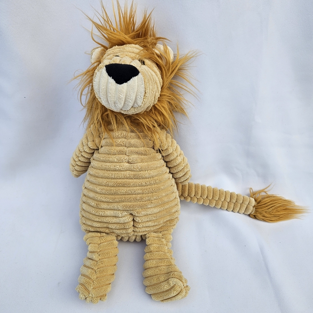 JellyCat London Corduroy Cordy Roy Lion Bean Bag Plush Stuffed Animal, Retired